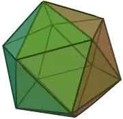 An icosahedron.