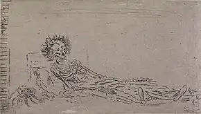 My Portrait in the Year 1960 (1888) etching, 6.9 x 12., Museum of Fine Arts, Ghent