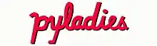 Red font writing showing "PyLadies"